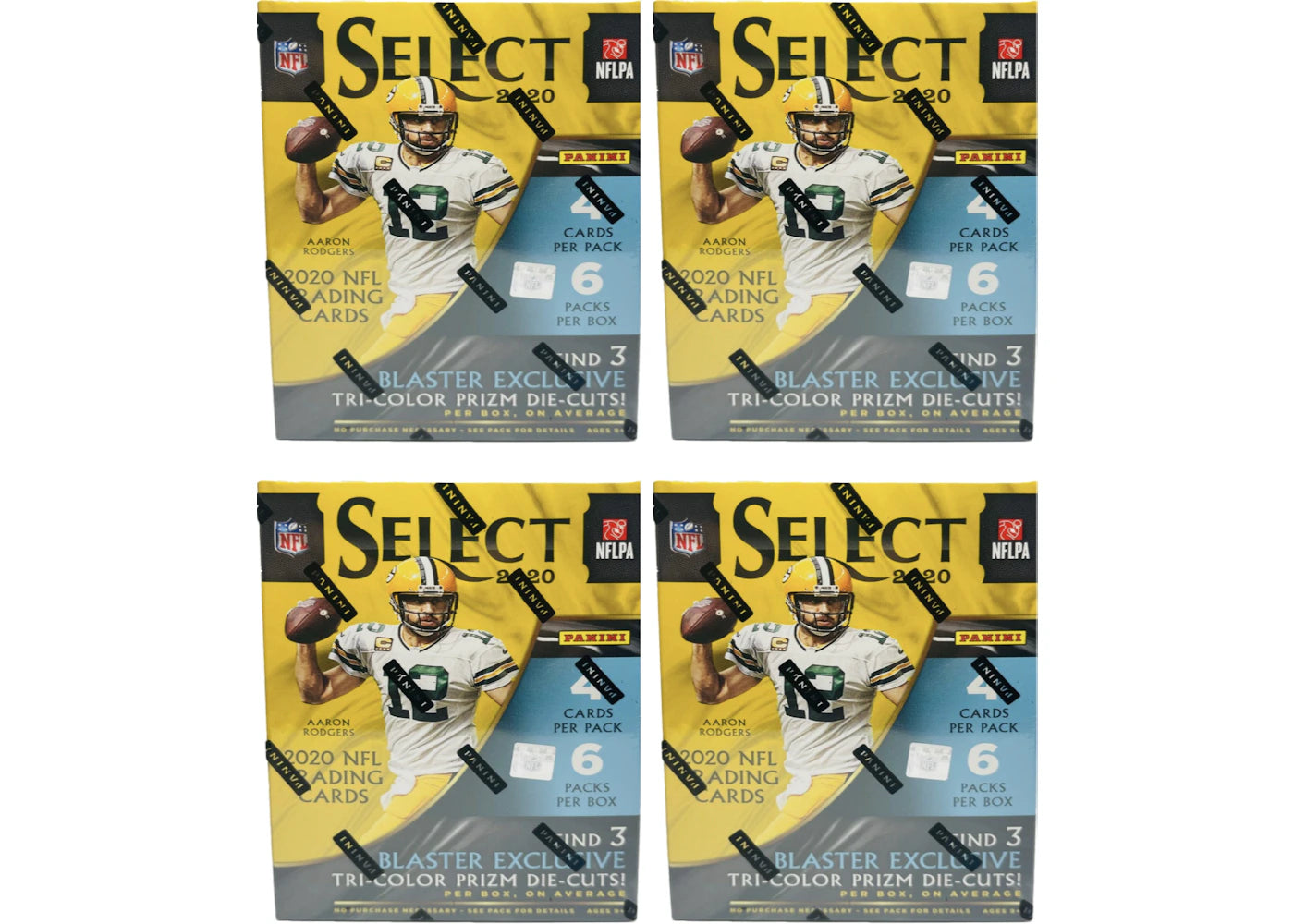 2020 Panini Select Football Blaster Box 4x Lot (Tri-Color Die-Cuts)
