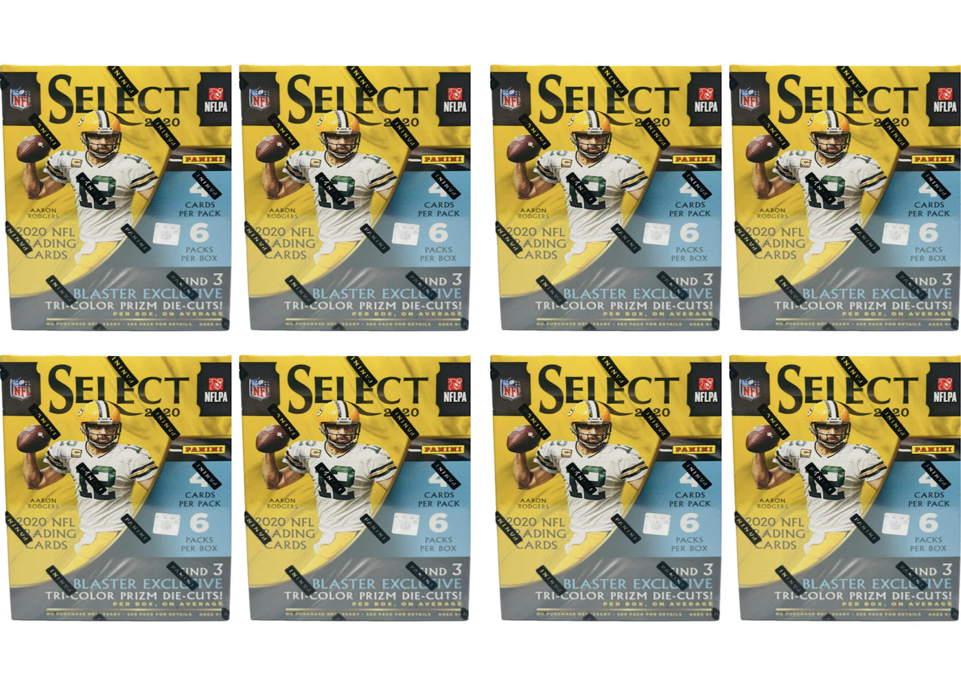 2020 Panini Select Football Blaster Box 8x Lot (Tri-Color Die-Cuts)