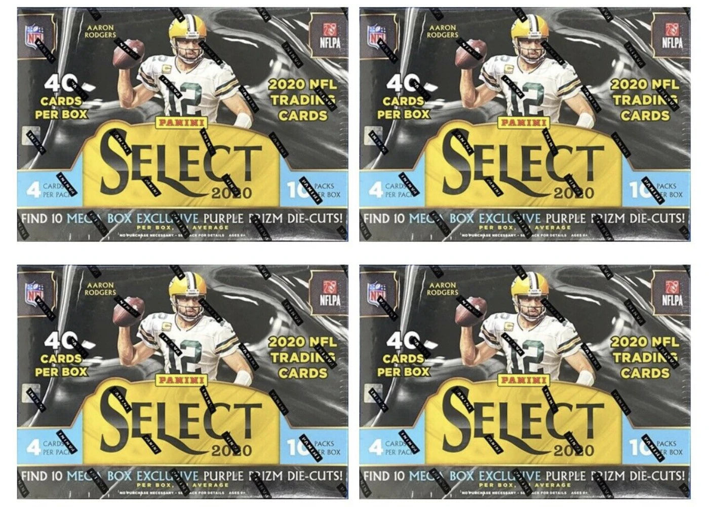 2020 Panini Select Football Mega Box (Purple Die Cuts) 4x Lot