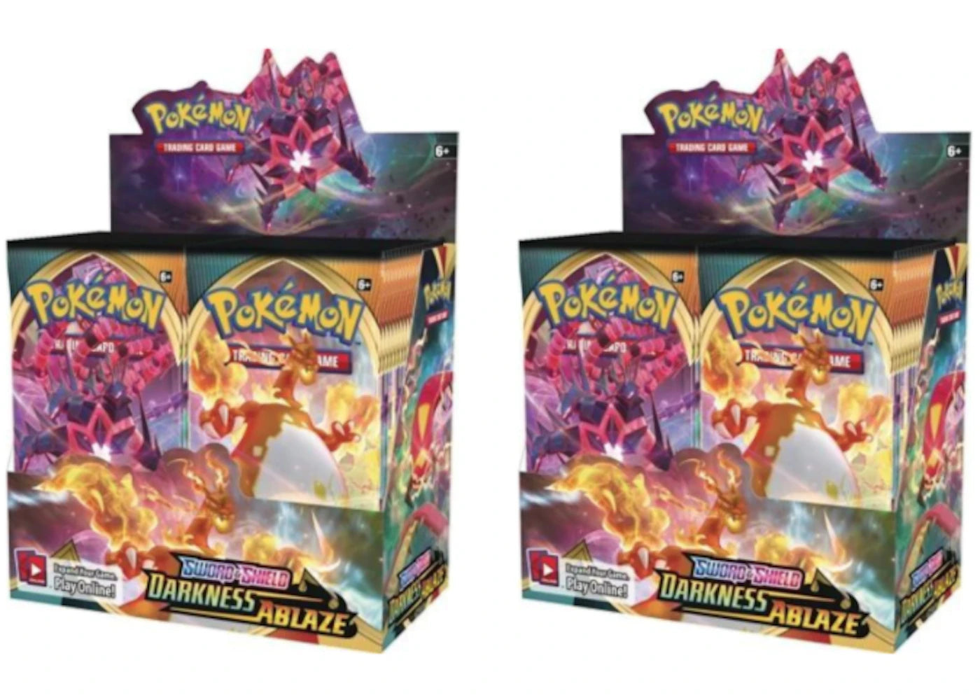 Pokémon TCG Sword & Shield Darkness Ablaze Booster Box 2x Lot