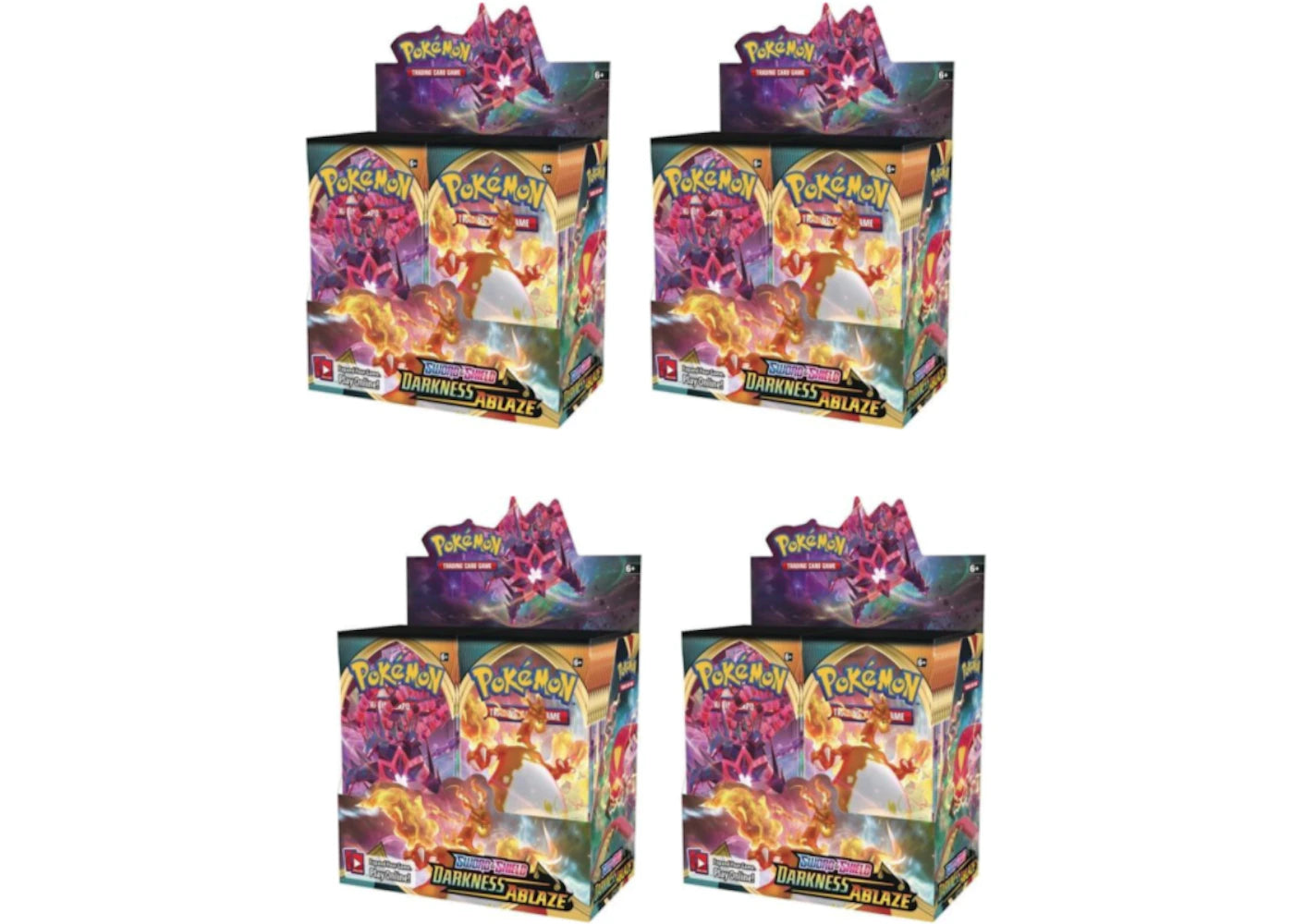 Pokémon TCG Sword & Shield Darkness Ablaze Booster Box 4x Lot