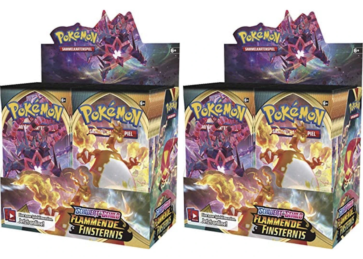 Pokémon TCG Schwert & Schild Flammende Finsternis Booster Box 2x Lot