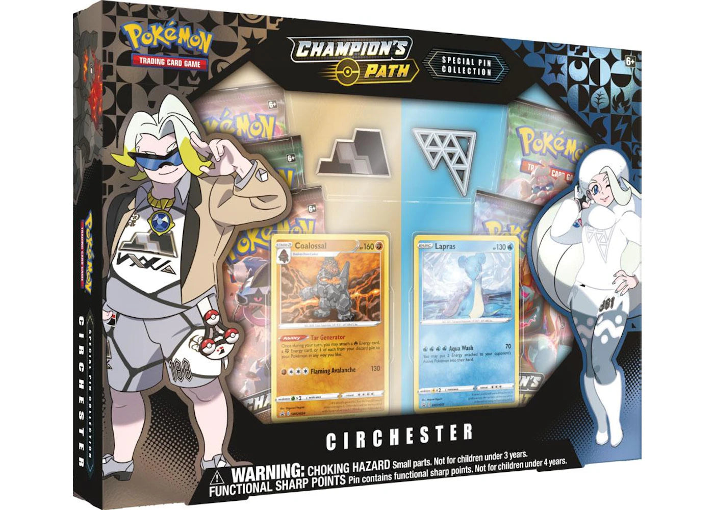 2020 Pokemon TCG Sword and Shield Champion's Path Special Pin Collection Circhester