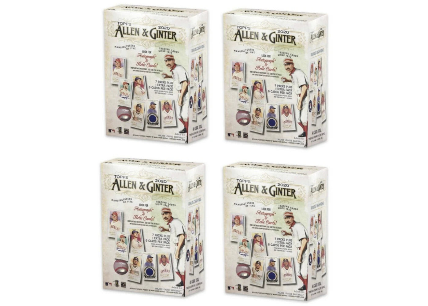 2020 Topps Allen & Ginter Baseball Blaster Box 4x Lot
