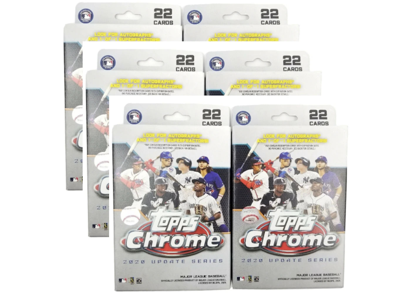 2020 Topps Chrome Update Baseball Hanger Box 6x Lot