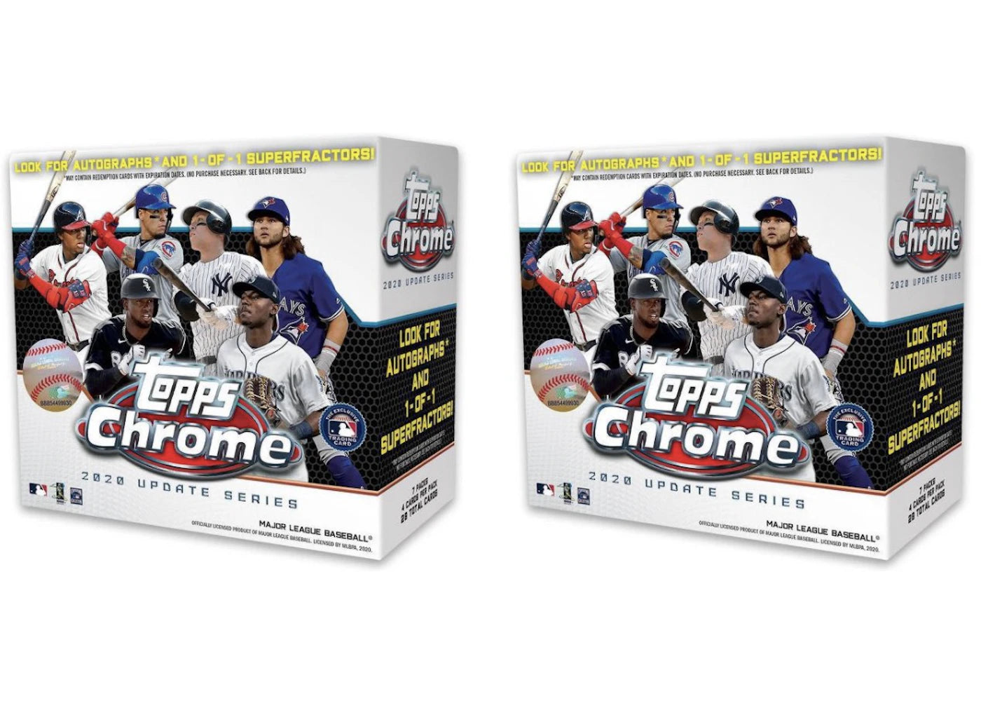 2020 Topps Chrome Update Box 2x Lot (white or blue)