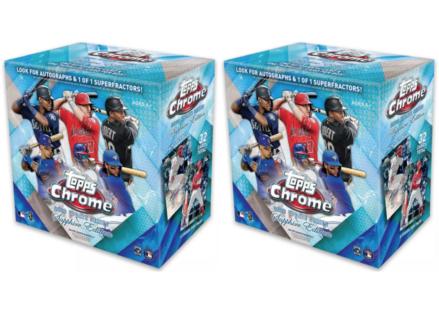 2020 Topps Chrome Update Sapphire Edition Baseball Box 2x Lot