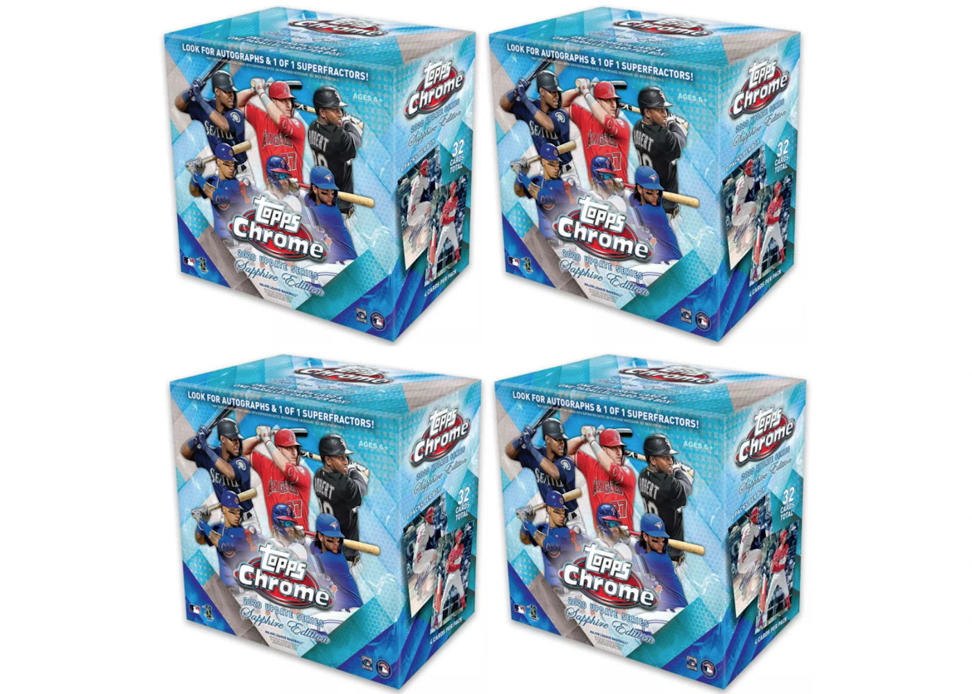 2020 Topps Chrome Update Sapphire Edition Baseball Box 4x Lot
