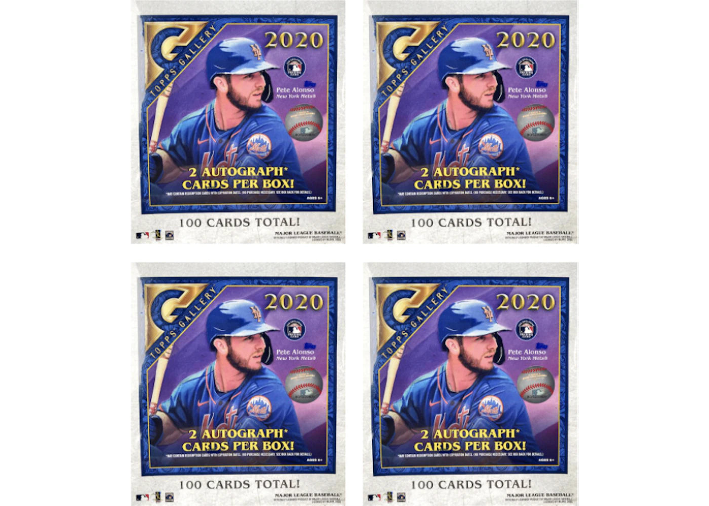 2020 Topps Gallery Baseball 100 Ct. Monster Box 4x Lot