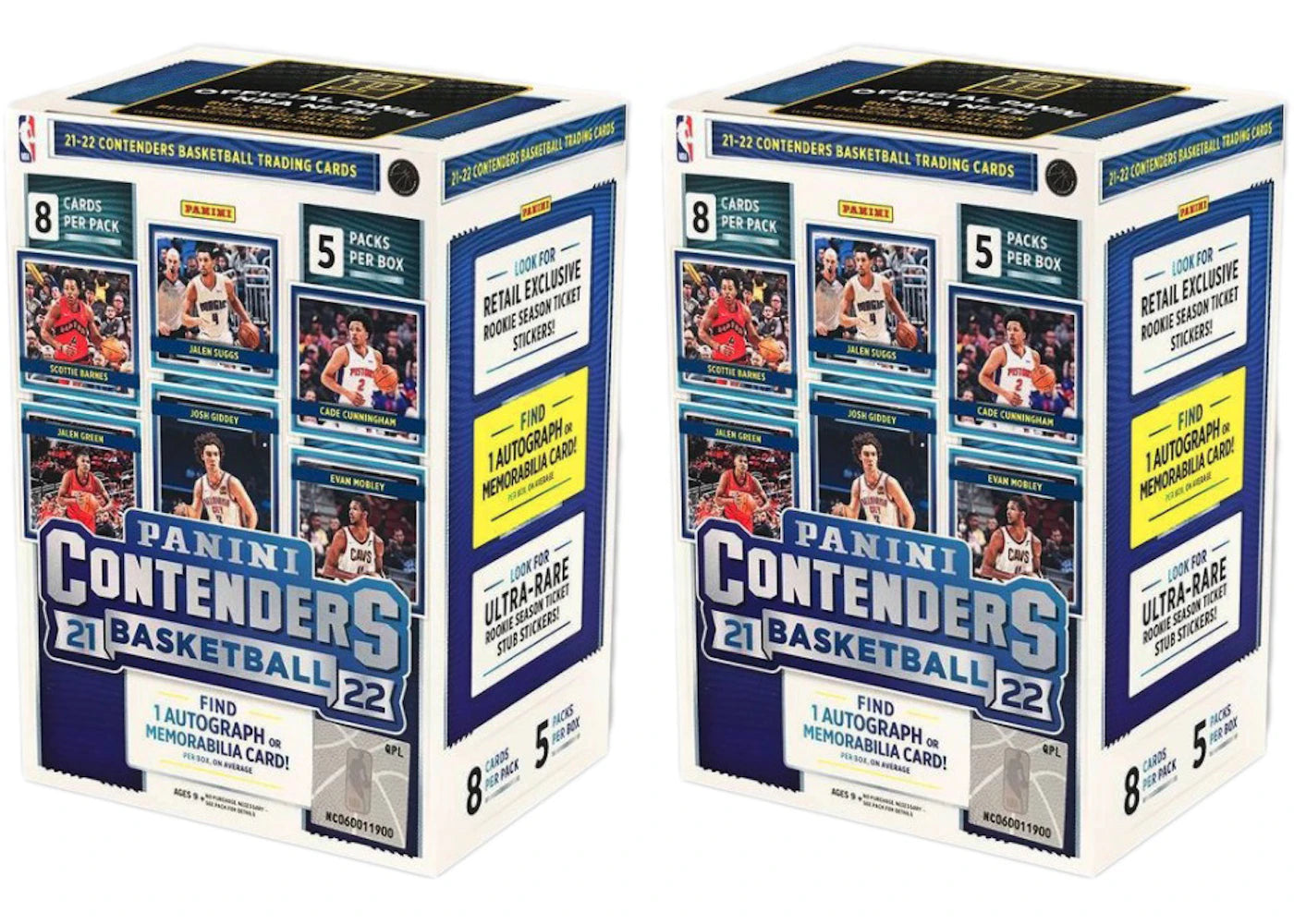2021-22 Panini Contenders Basketball Blaster Box (40 Count) 2x Lot