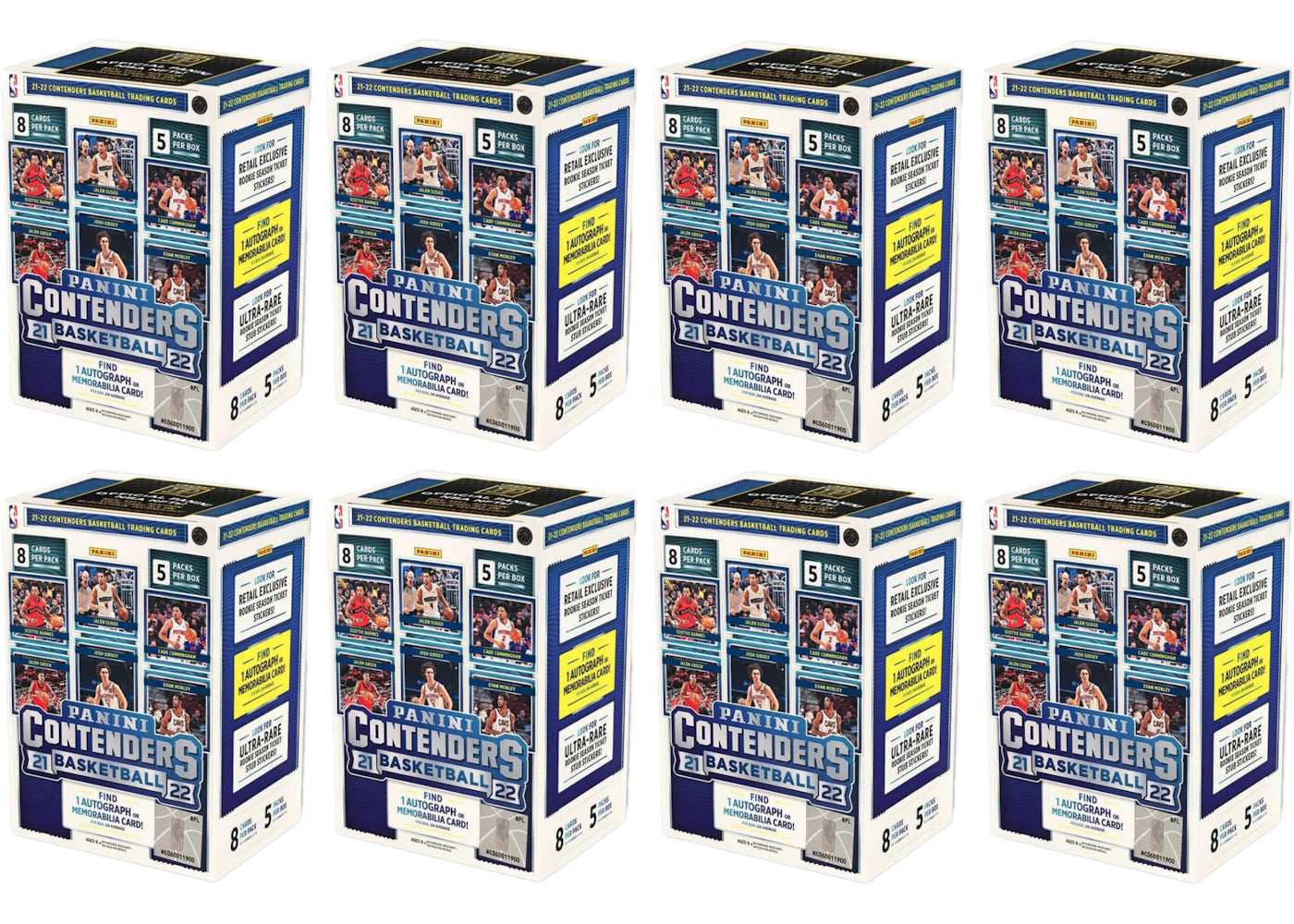 2021-22 Panini Contenders Basketball Blaster Box (40 Count) 8x Lot