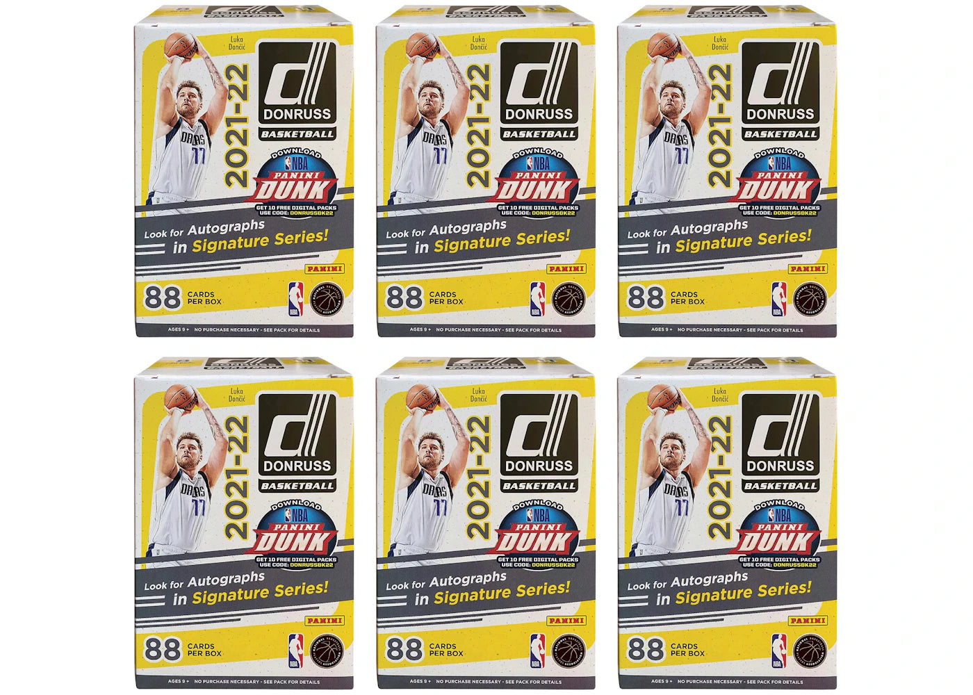 2021-22 Panini Donruss Basketball Blaster Box 6x Lot