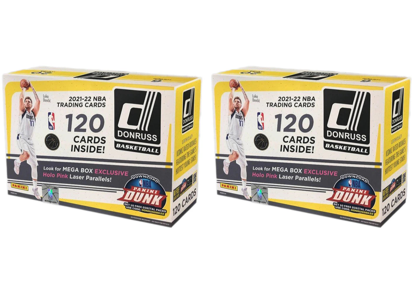 2021-22 Panini Donruss Basketball Mega Box (Holo Pink Laser Parallels) 2x Lot