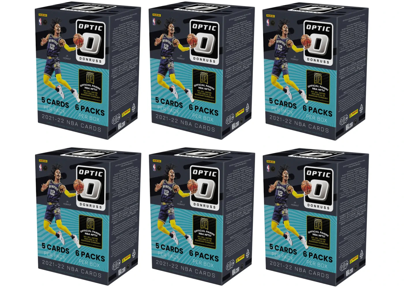 2021-22 Panini Donruss Optic Basketball Blaster Box 6x Lot