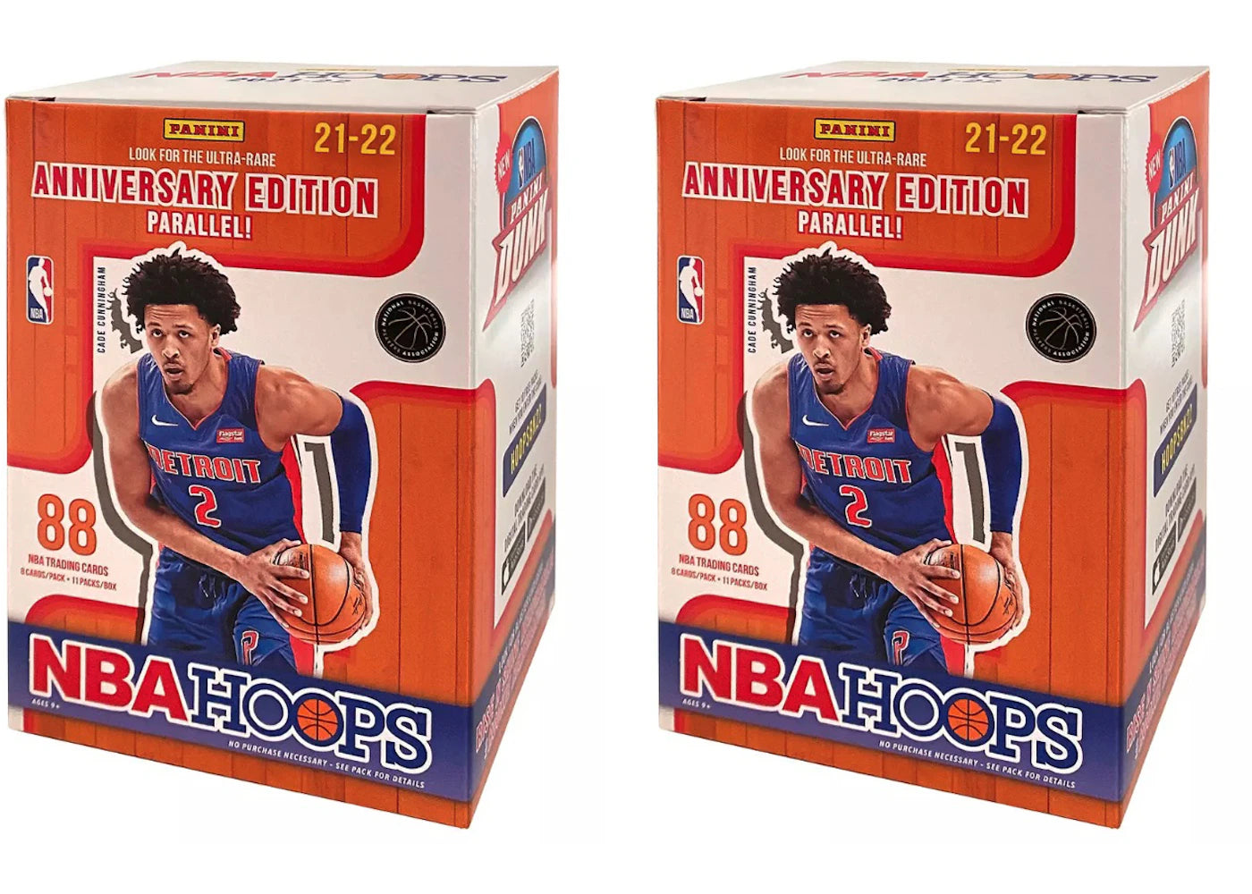 2021-22 Panini NBA Hoops Basketball Blaster Box (Anniversary Edition Parallel) 2x Lot