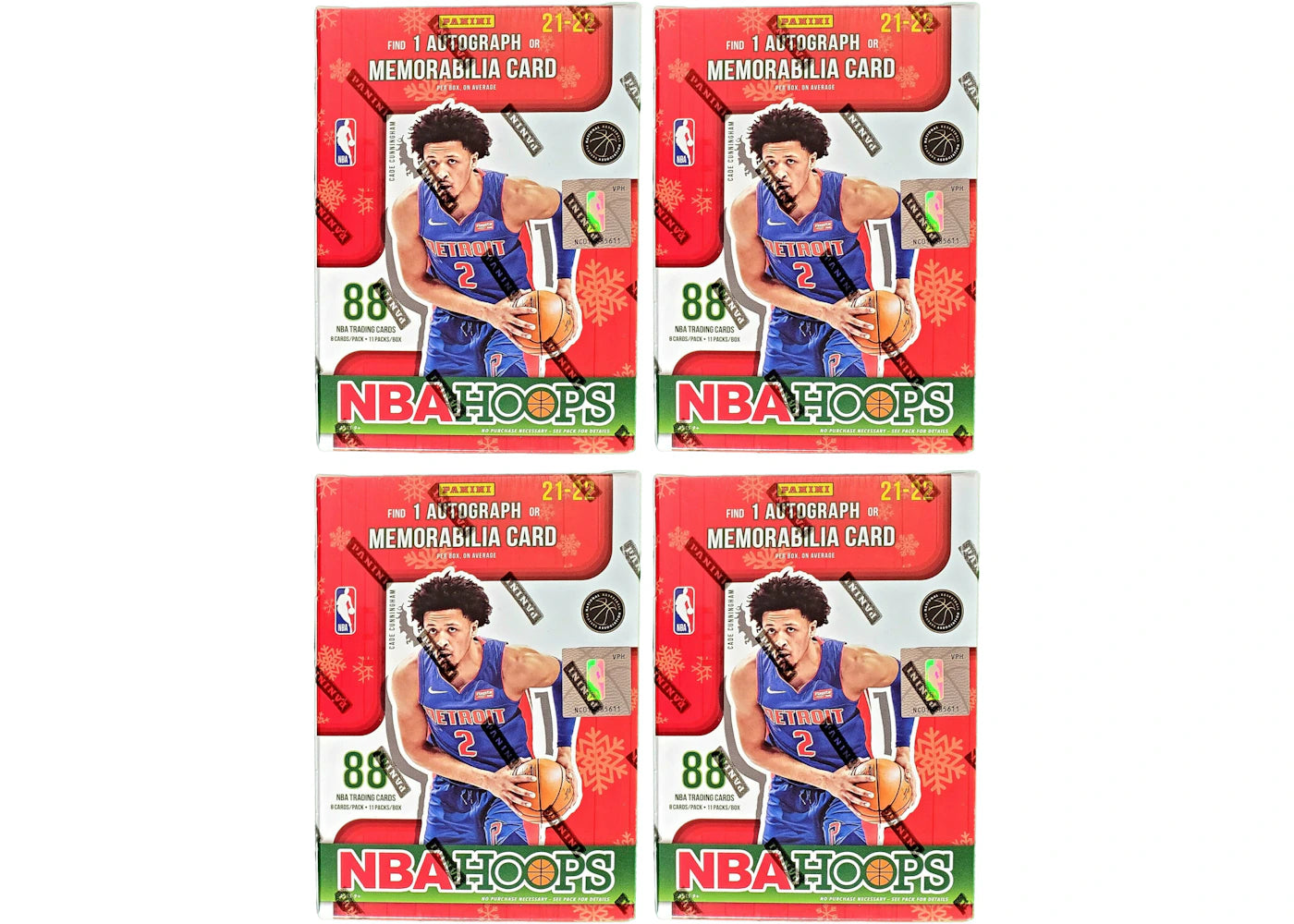 2021-22 Panini NBA Hoops Basketball Holiday Blaster Box 4x Lot