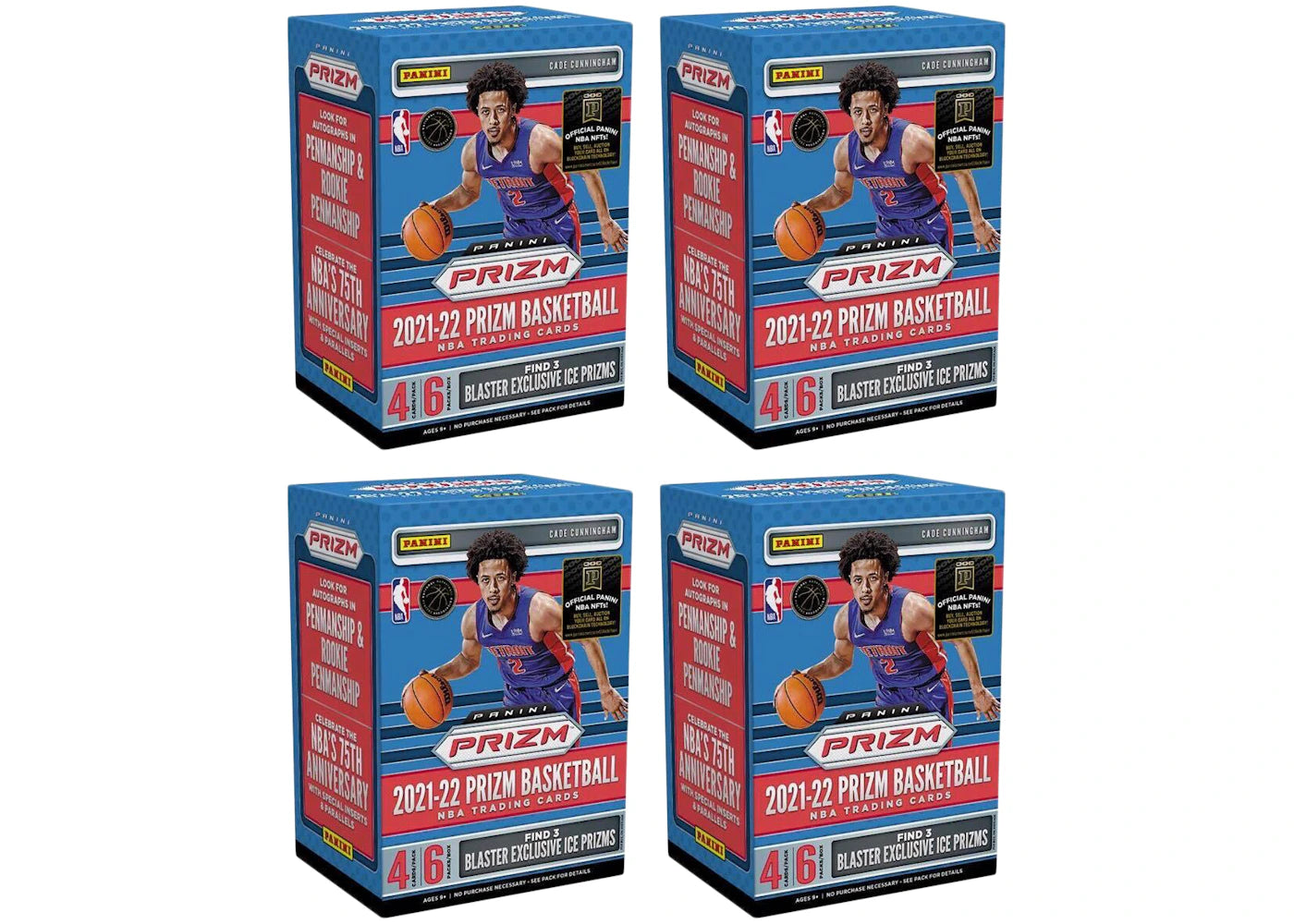 2021-22 Panini Prizm Basketball Blaster Box (Ice Prizms) 4x Lot