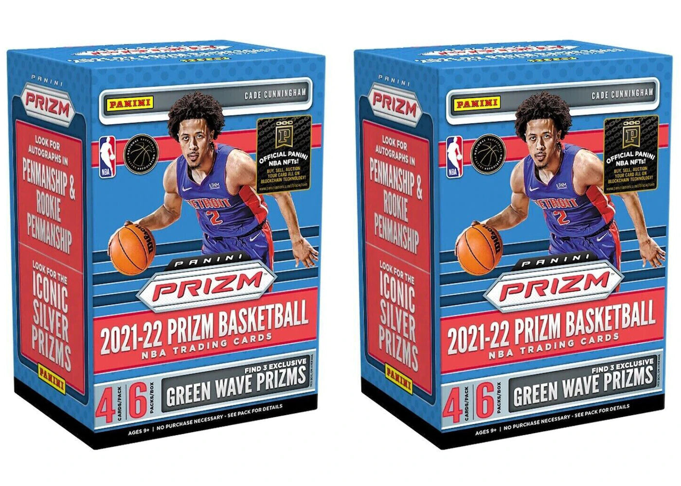 2021-22 Panini Prizm Basketball Fanatics Exclusive Blaster Box (Green Wave Prizms) 2x Lot