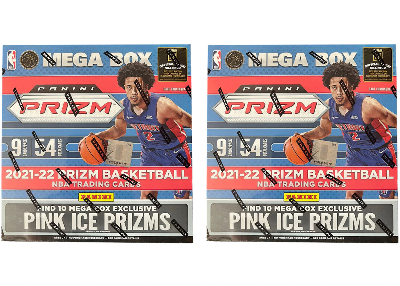 2021-22 Panini Prizm Basketball Mega Box (Pink Ice Prizms) 2x Lot