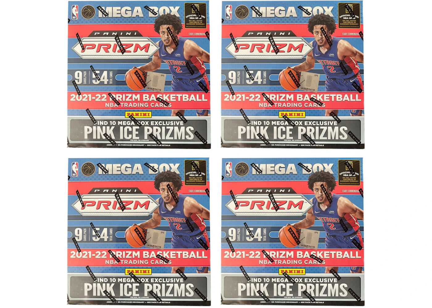 2021-22 Panini Prizm Basketball Mega Box (Pink Ice Prizms) 4x Lot