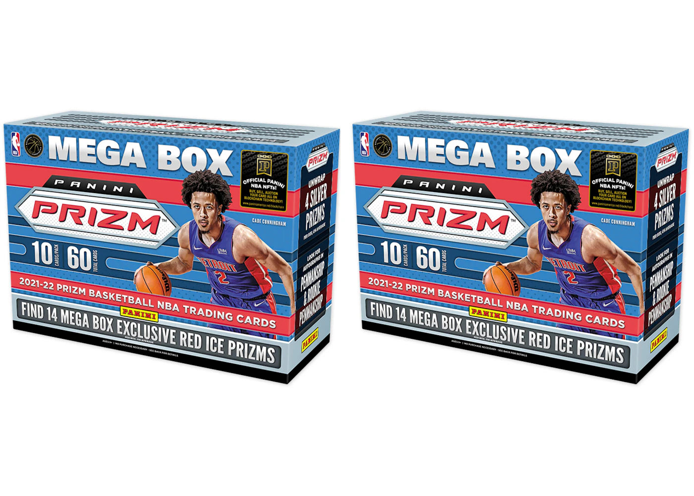 2021-22 Panini Prizm Basketball Mega Box (Red Ice Prizms) 2x Lot
