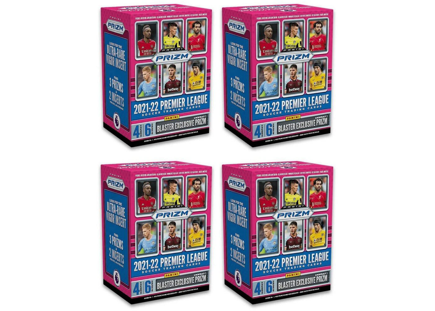 2021-22 Panini Prizm Premier League Soccer Blaster Box 4x Lot
