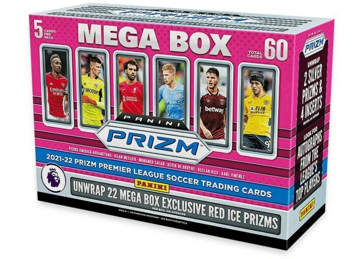 2021-22 Panini Prizm Premier League Soccer Mega Box (Red Ice Prizms)