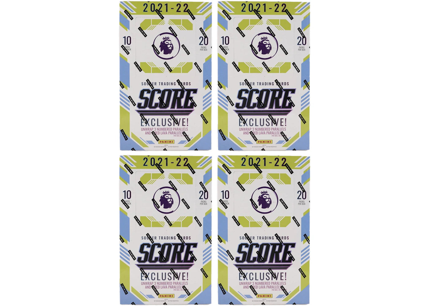 2021-22 Panini Score Premier League Soccer Retail Box (UK Exclusive) 4x Lot