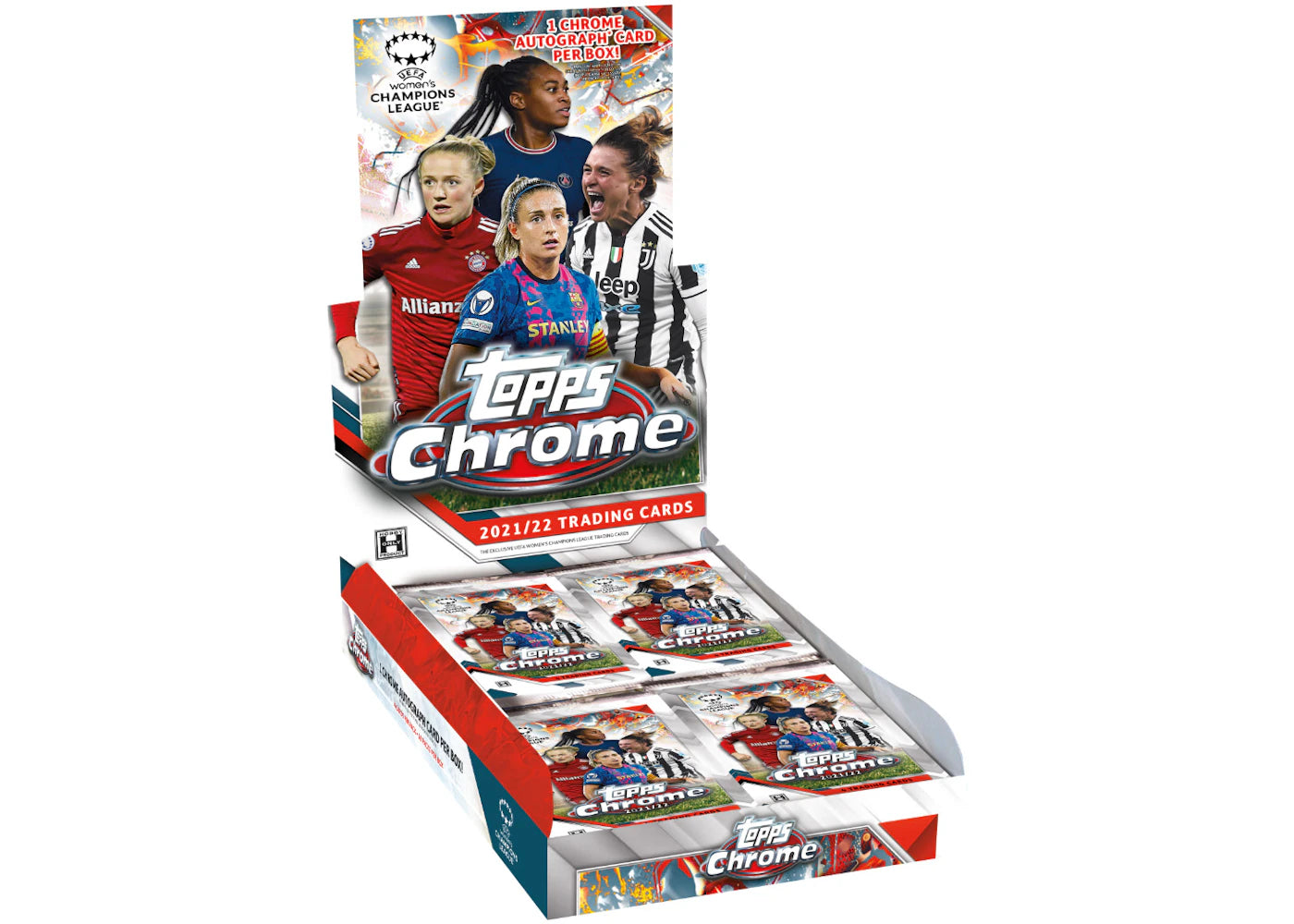 2021-22 Topps Chrome UEFA Women's Champions League Soccer Hobby Box