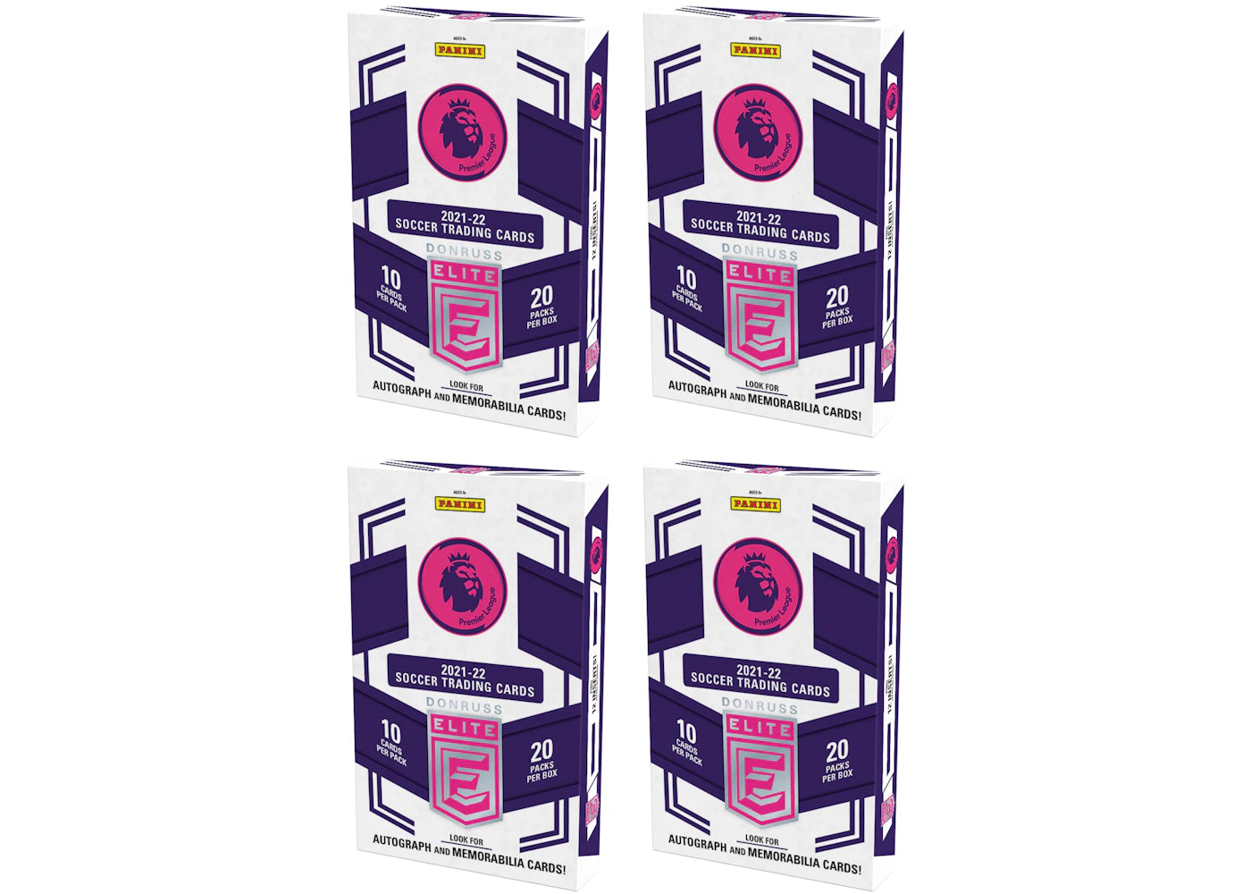 2021-22 Topps Donruss Elite Premier League Soccer Retail Box (UK Exclusive) 4x Lot