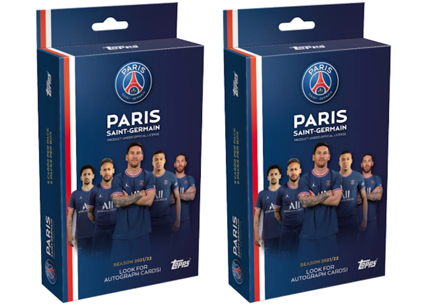 2021-22 Topps Paris Saint-Germain Team Set Soccer Box 2x Lot