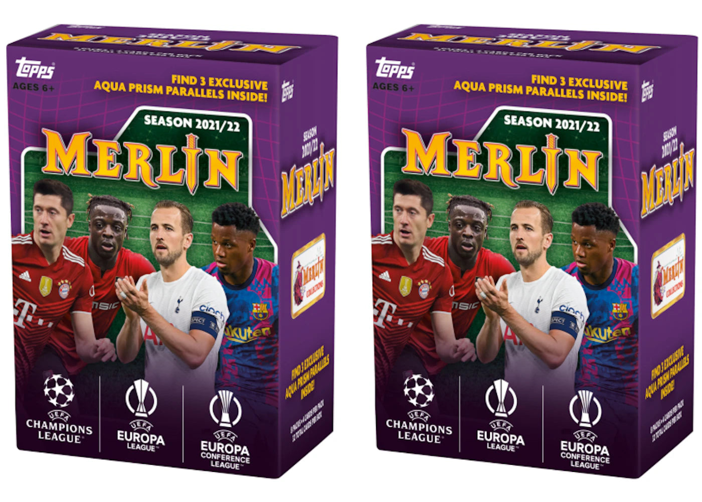 2021-22 Topps UEFA Champions League Merlin Soccer Blaster Box 2x Lot
