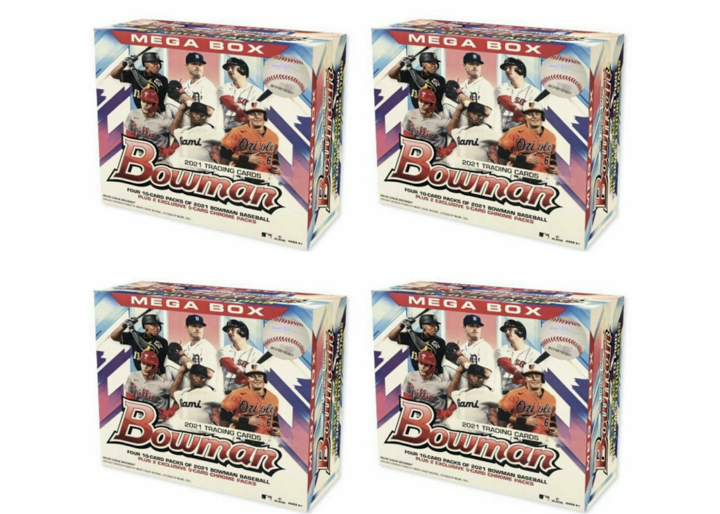 2021 Bowman Baseball Mega Box 4x Lot