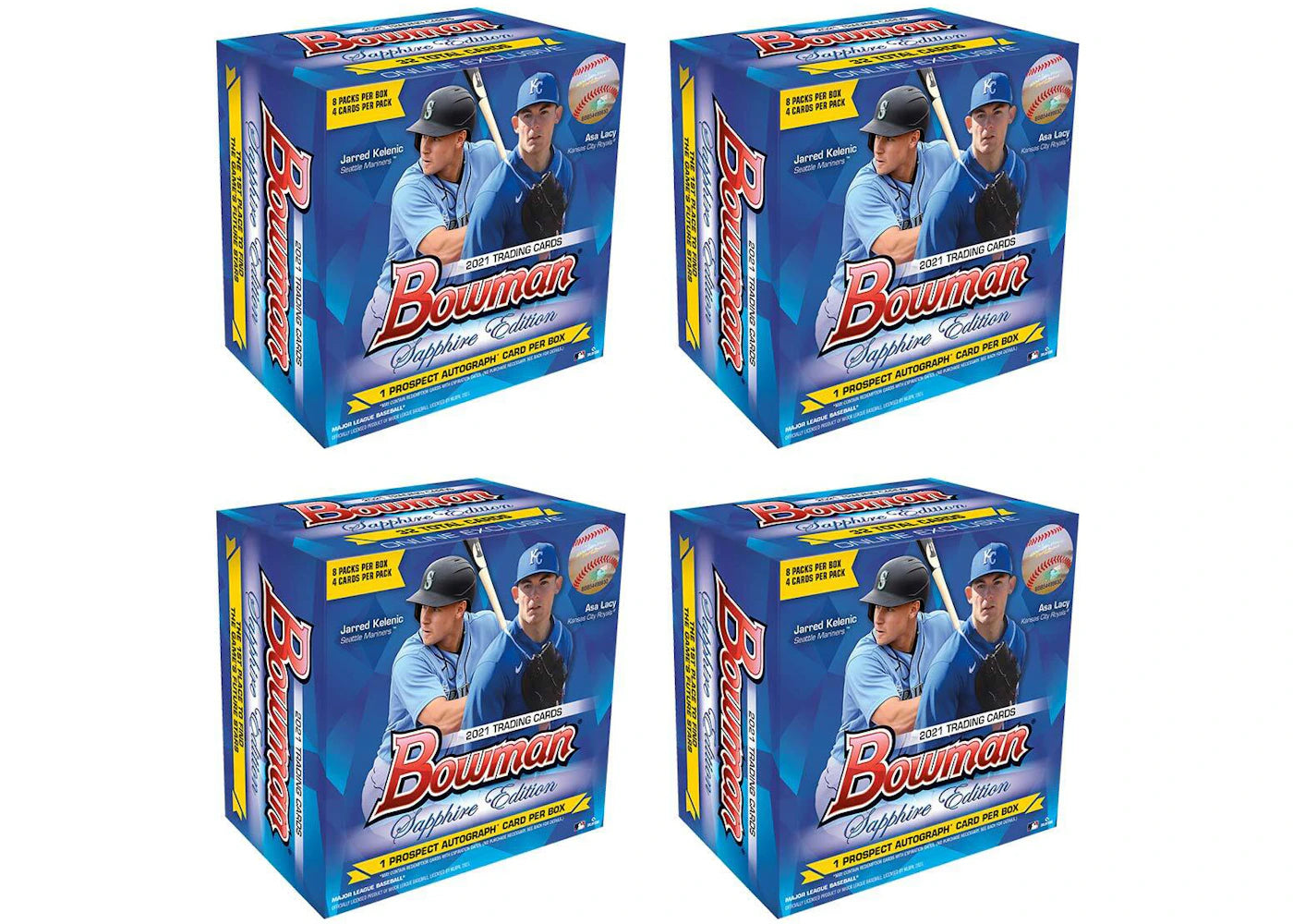 2021 Bowman Sapphire Edition Baseball Box 4x Lot
