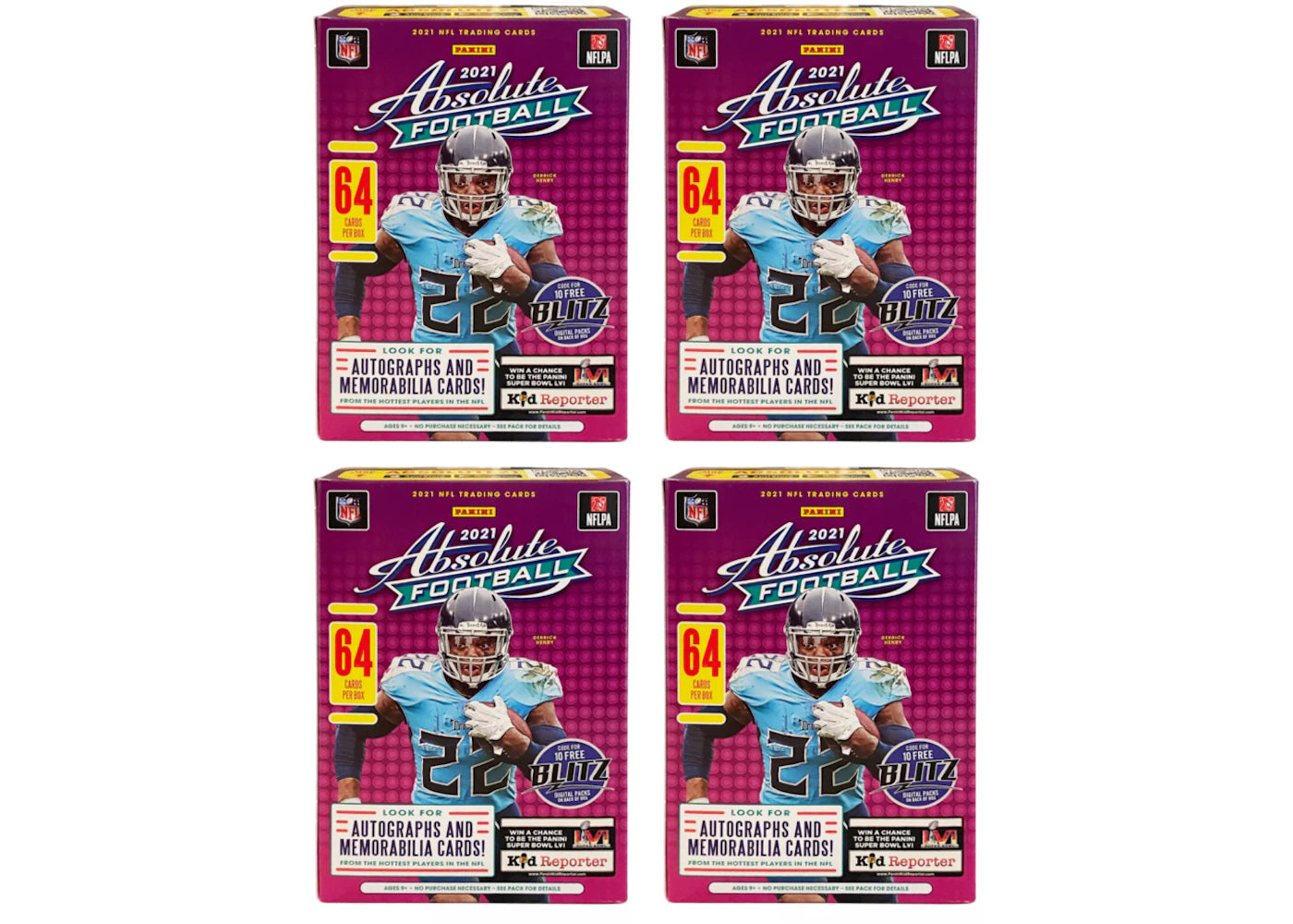 2021 Panini Absolute Football Blaster Box 4x Lot
