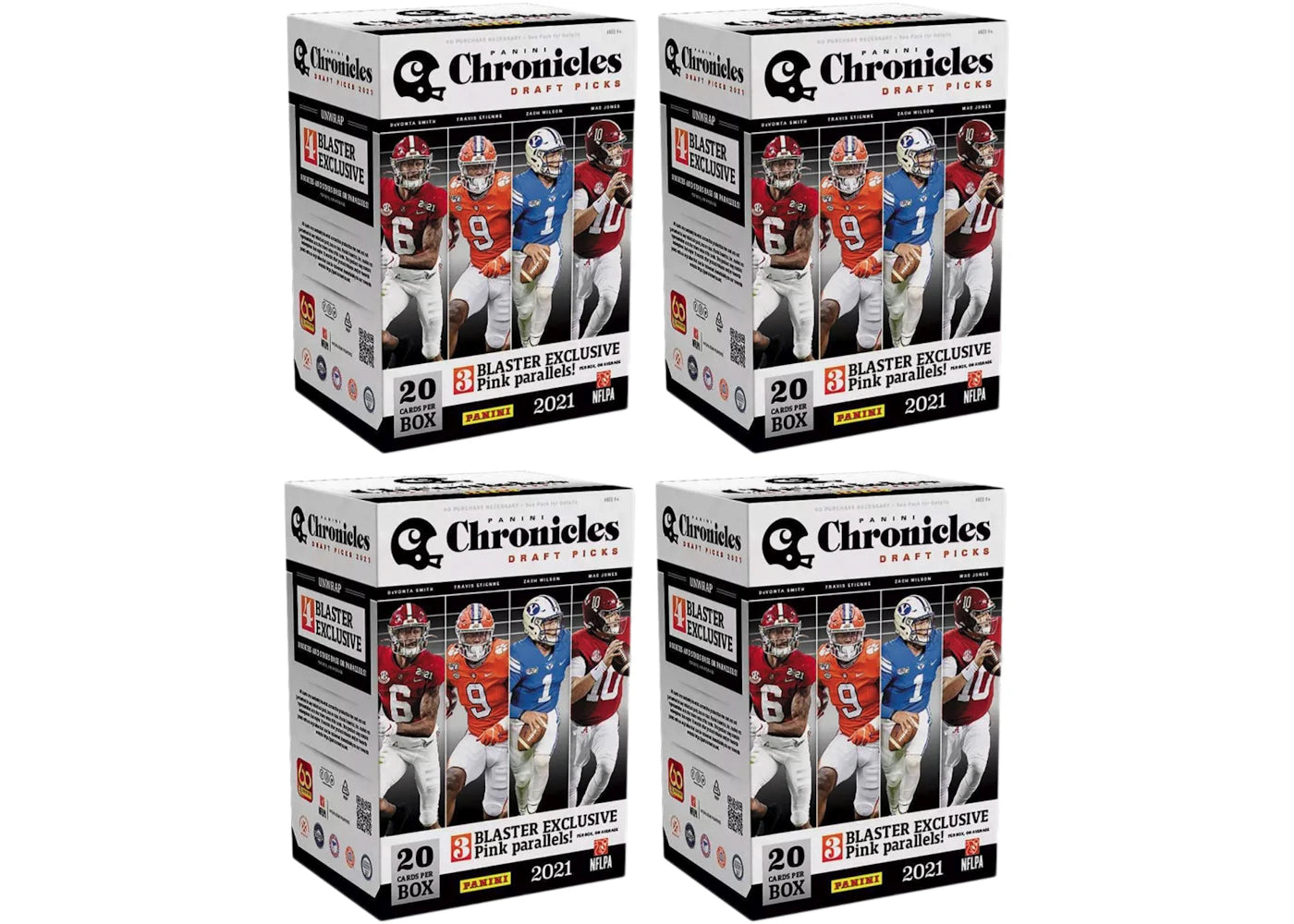 2021 Panini Chronicles Draft Picks College Football Blaster Box 4x Lot