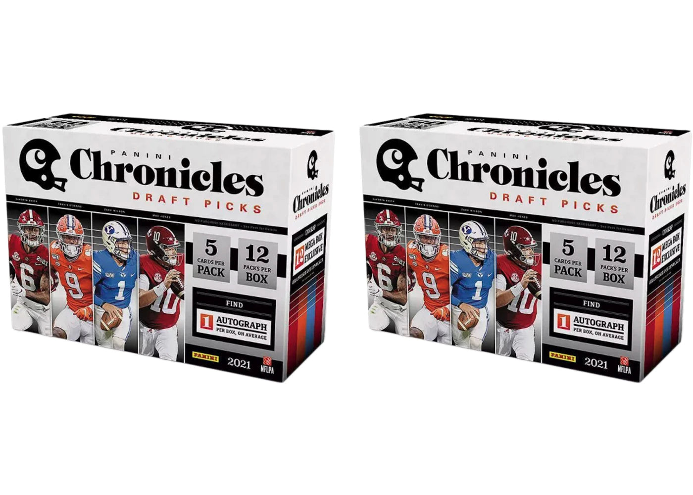2021 Panini Chronicles Draft Picks College Football Mega Box (Orange Parallels) 2x Lot