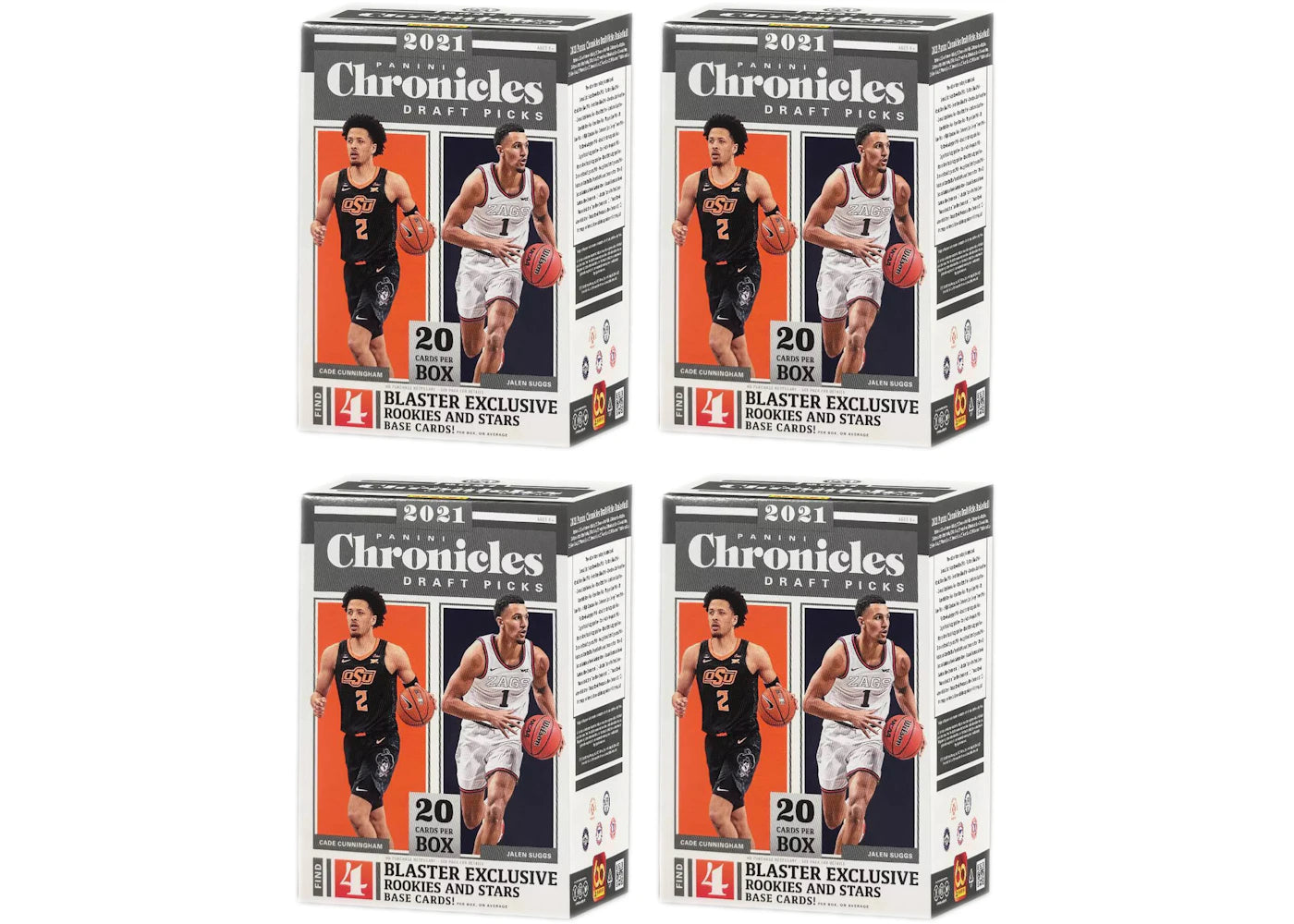 2021 Panini Chronicles Draft Picks Collegiate Basketball Blaster Box 4x Lot