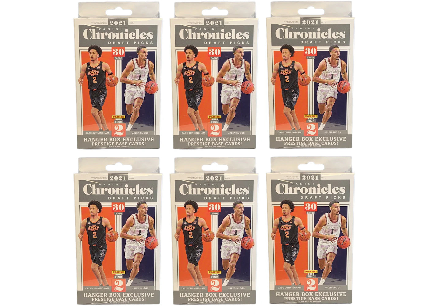 2021 Panini Chronicles Draft Picks Collegiate Basketball Hanger Box 6x Lot