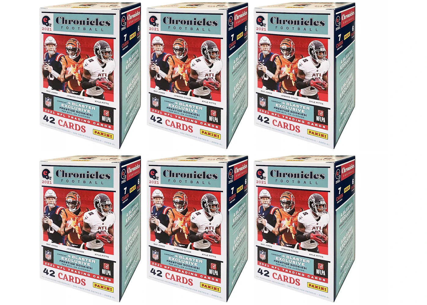 2021 Panini Chronicles Football Blaster Box 6x Lot