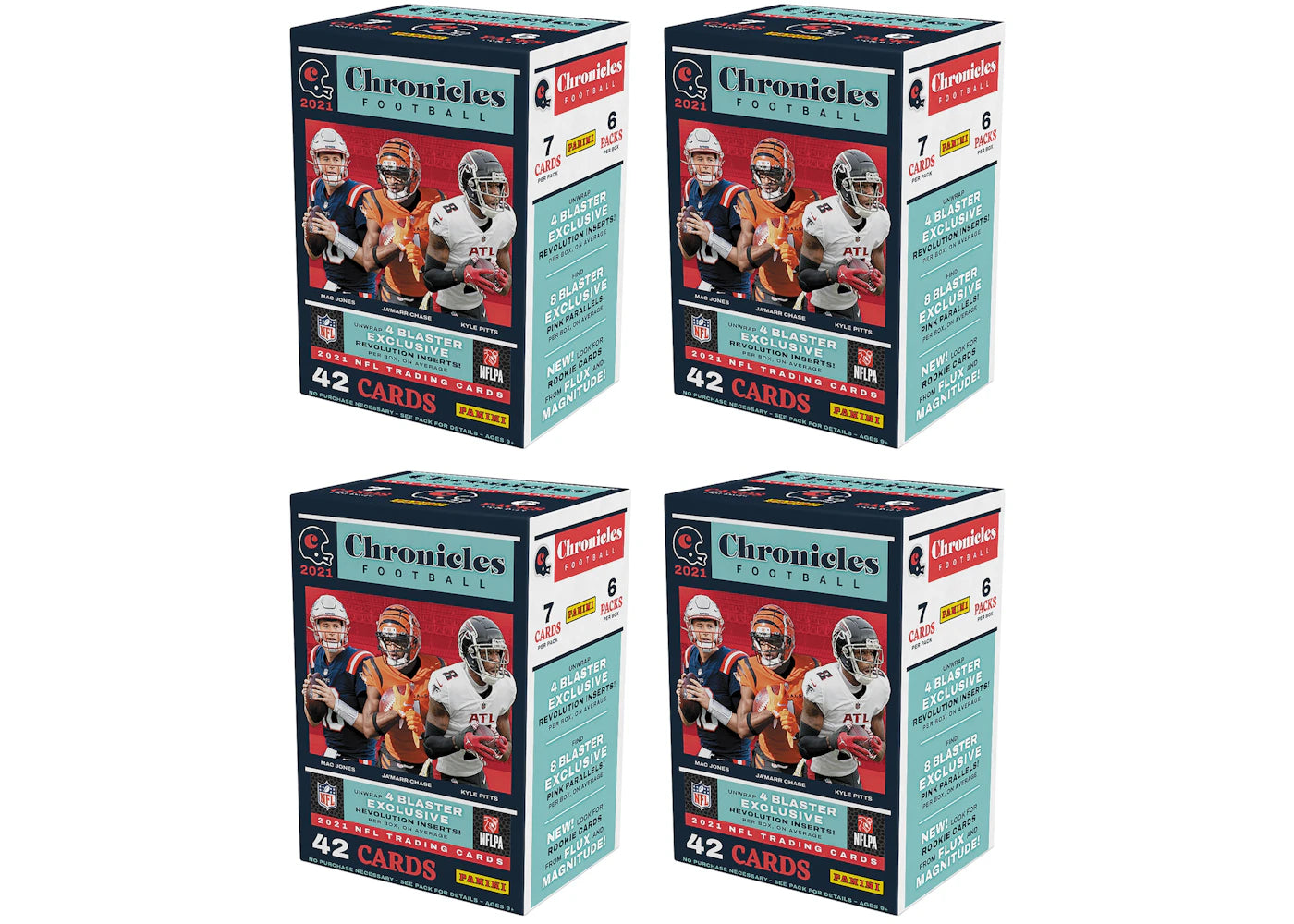 2021 Panini Chronicles Football Fanatics Exclusive Blaster Box 4x Lot