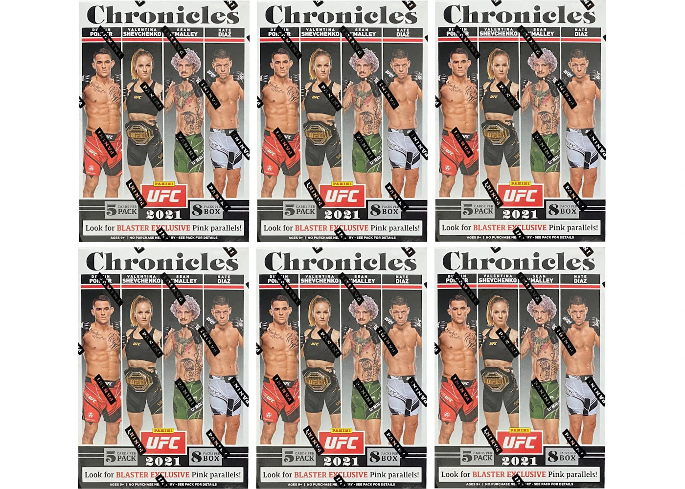 2021 Panini Chronicles UFC Blaster Box 6x Lot
