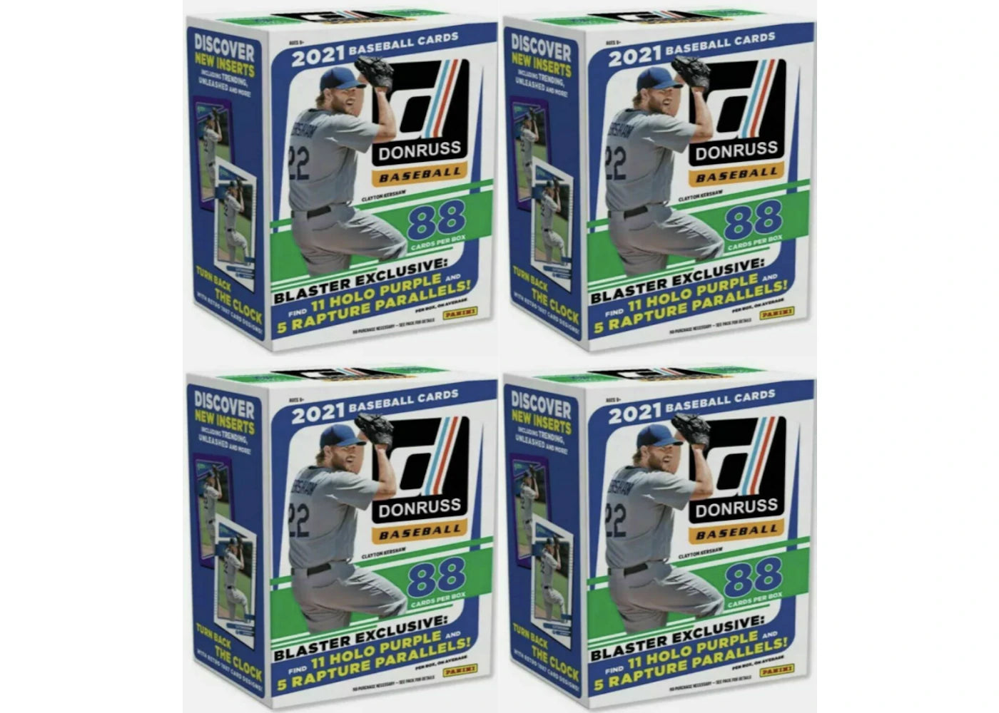 2021 Panini Donruss Baseball Blaster Box 4x Lot