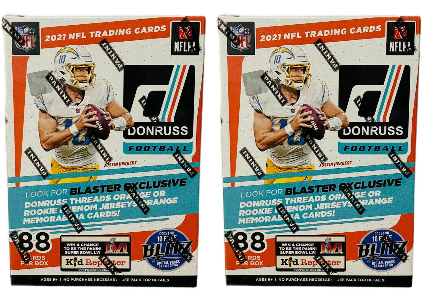 2021 Panini Donruss Football Blaster Box (Threads Orange) (Fanatics Exclusive) 2x Lot