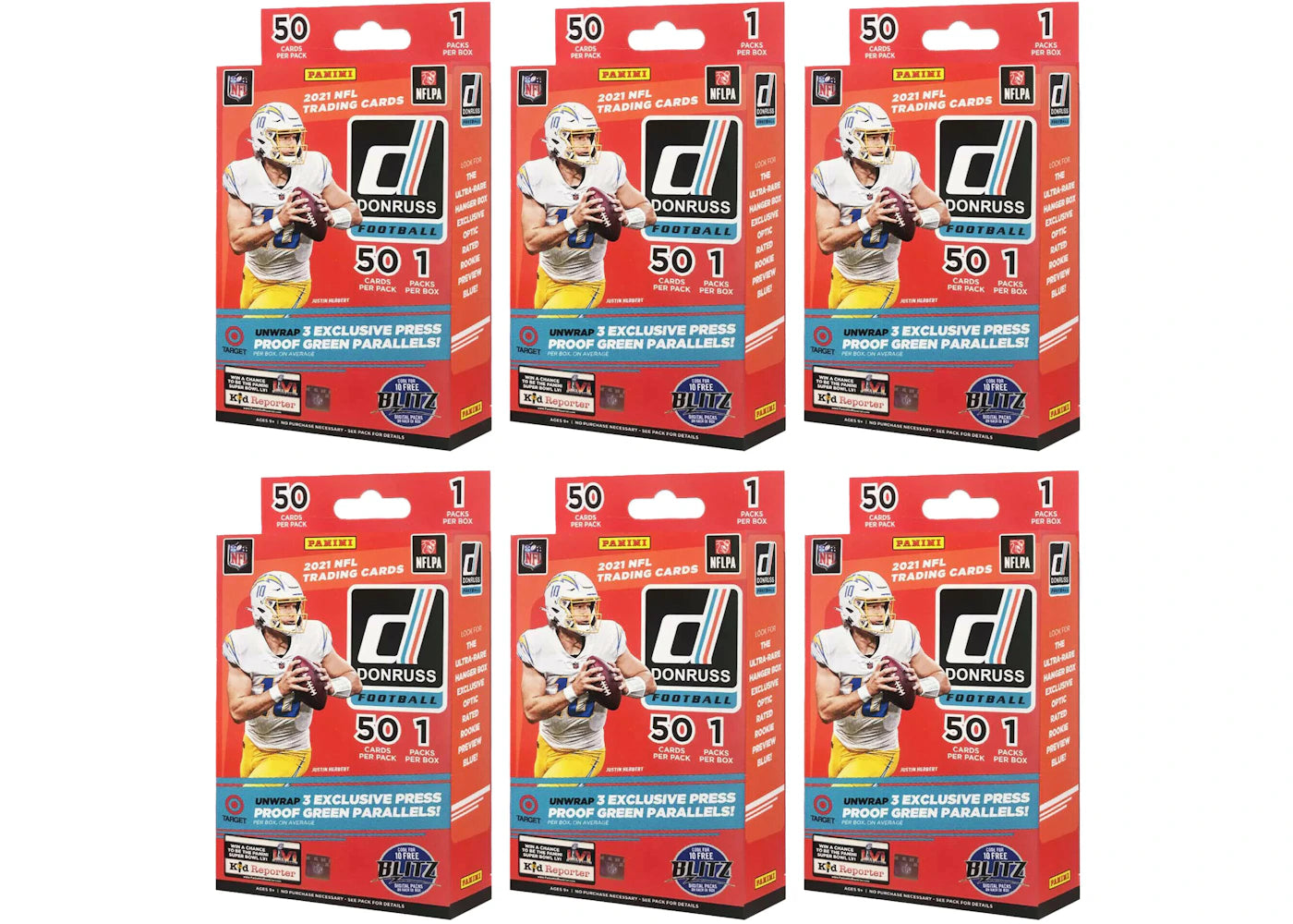 2021 Panini Donruss Football Target Exclusive Hanger Box 6x Lot