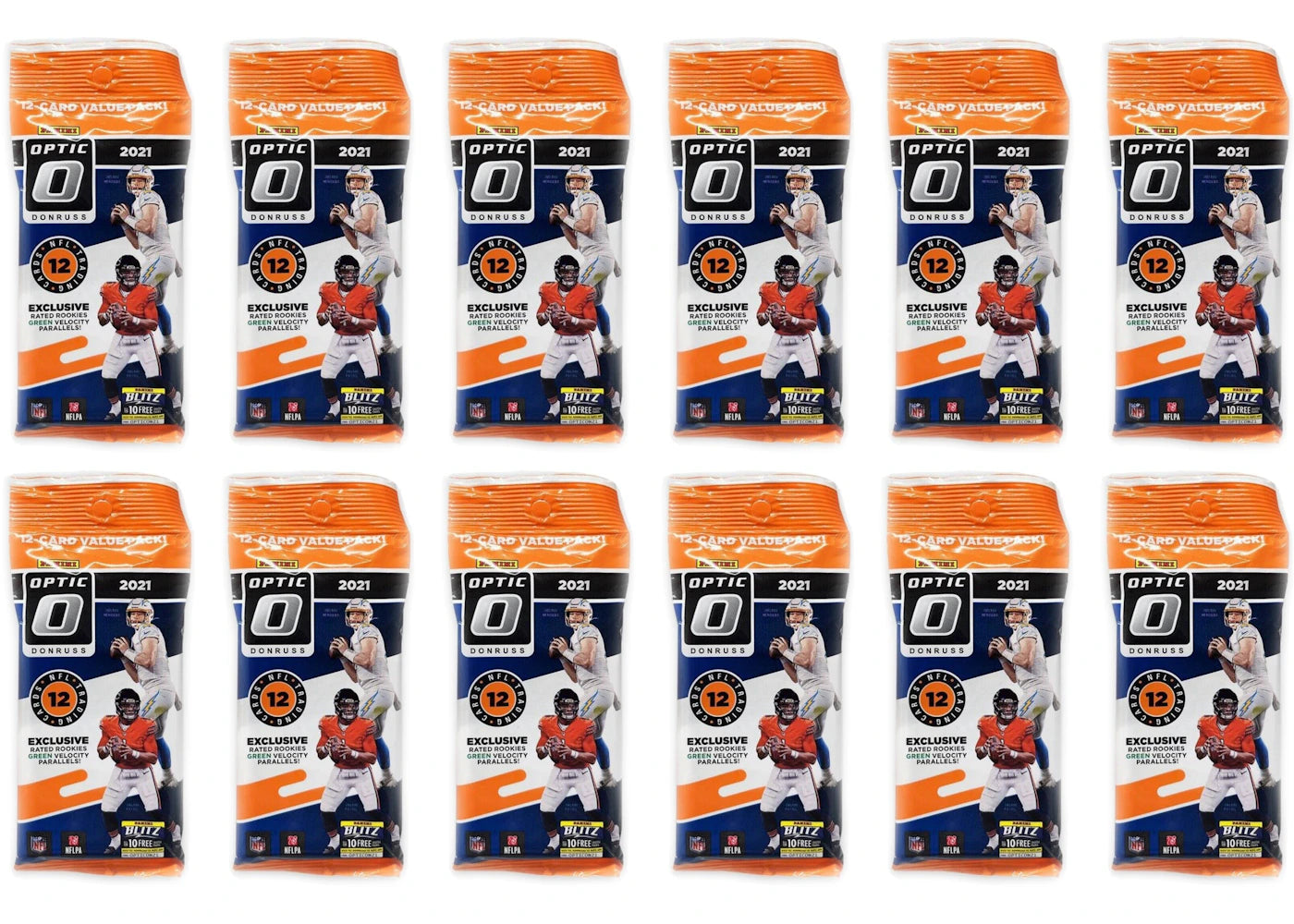 2021 Panini Donruss Optic Football Cello Fat Pack 12x lot