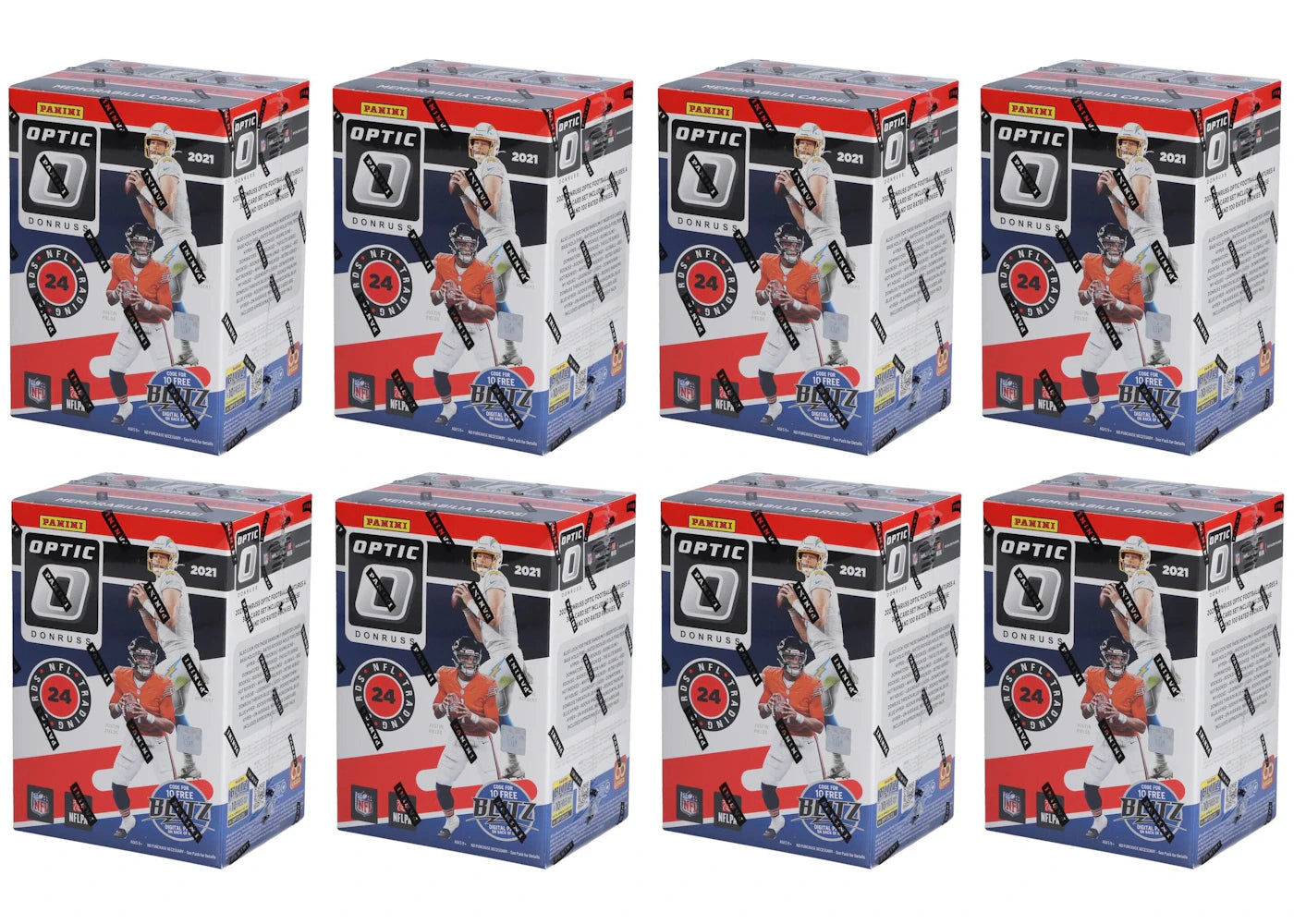 2021 Panini Donruss Optic Football Fanatics Exclusive Blaster Box (Red Hyper Parallels) 8x Lot