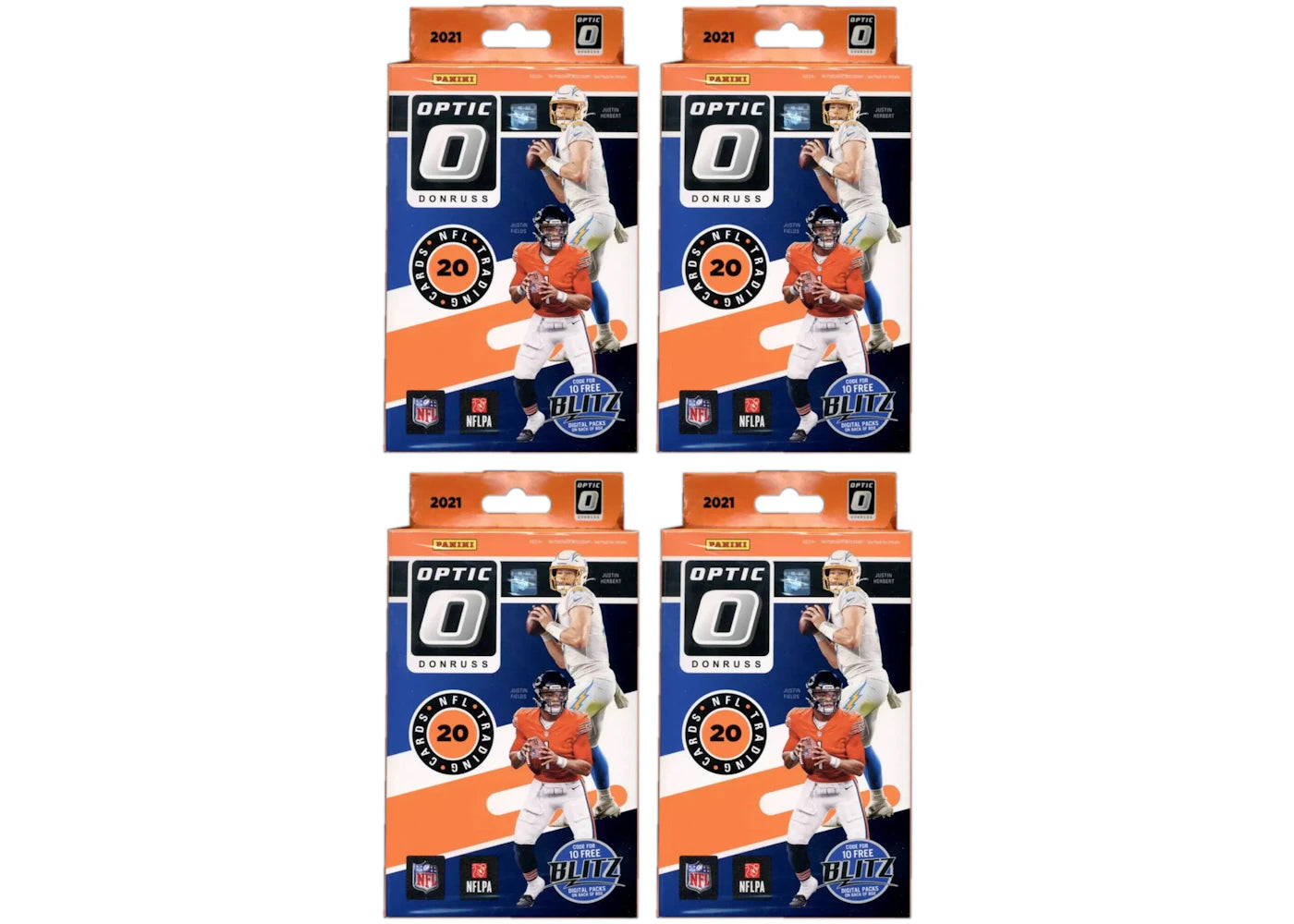 2021 Panini Donruss Optic Football Hanger Box (Blue Scope Parallels) 4x Lot