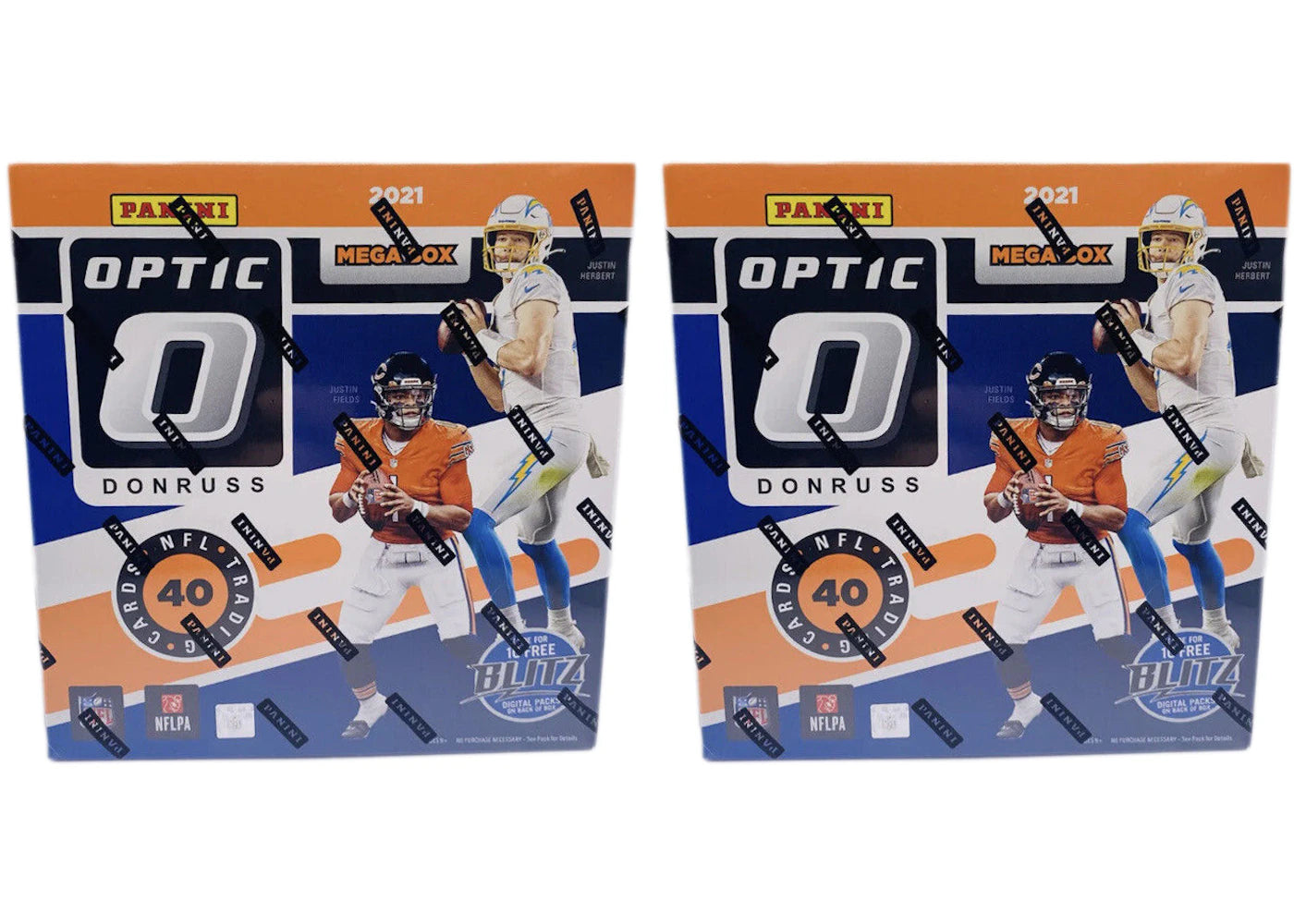 2021 Panini Donruss Optic Football Mega Box (Blue Hyper Parallels) 2x Lot