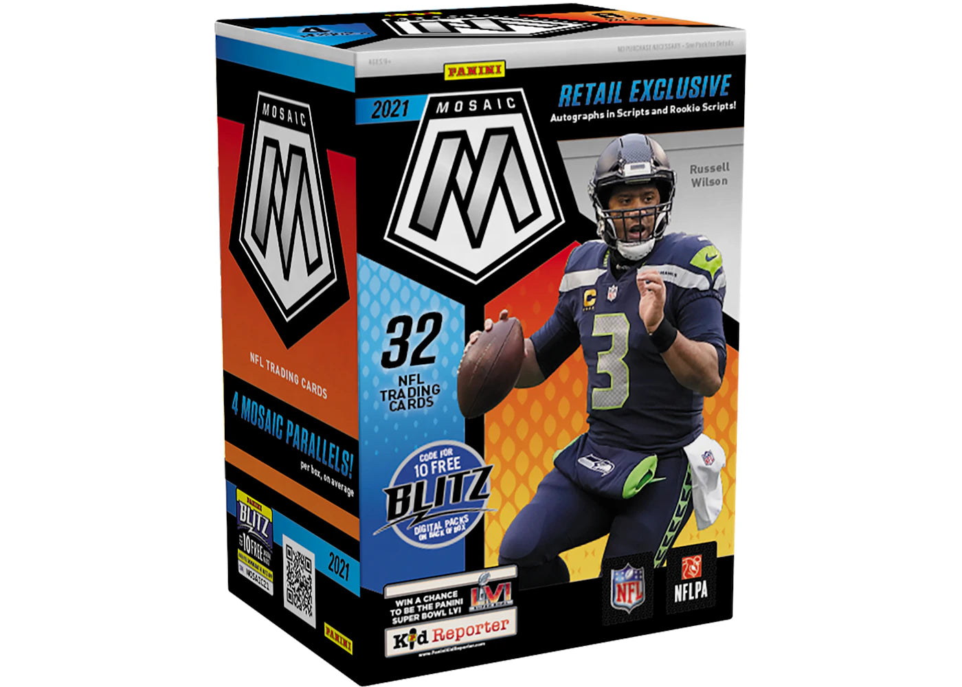 2021 Panini Mosaic Football Blaster Box (Orange Fluorescent Parallels)